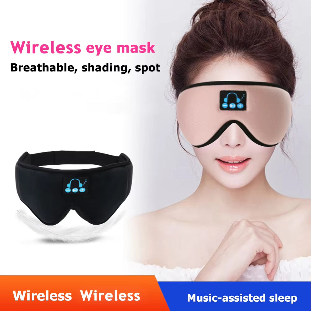 Sleep Headphones 3D Bluetooth 5.0 Headband Sleeping Headphones Wireless Music Eye Mask Cover Sleep Earbuds for Side Sleeper - Kiki of DC Styles Store