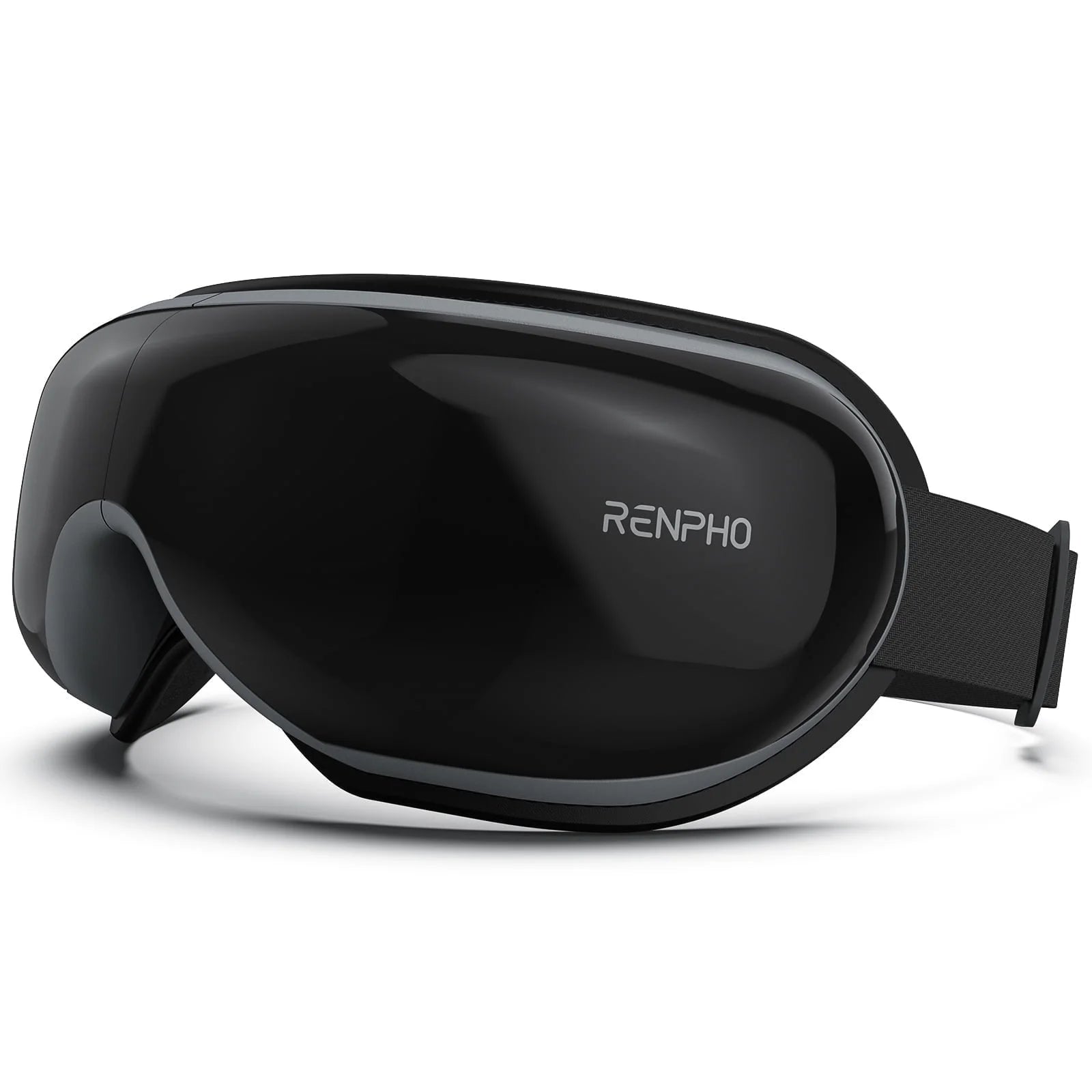 Eye Massager with Heat and Vibration – 5 Massage Modes, Bluetooth Connectivity, Adjustable Headband, USB Rechargeable – Black