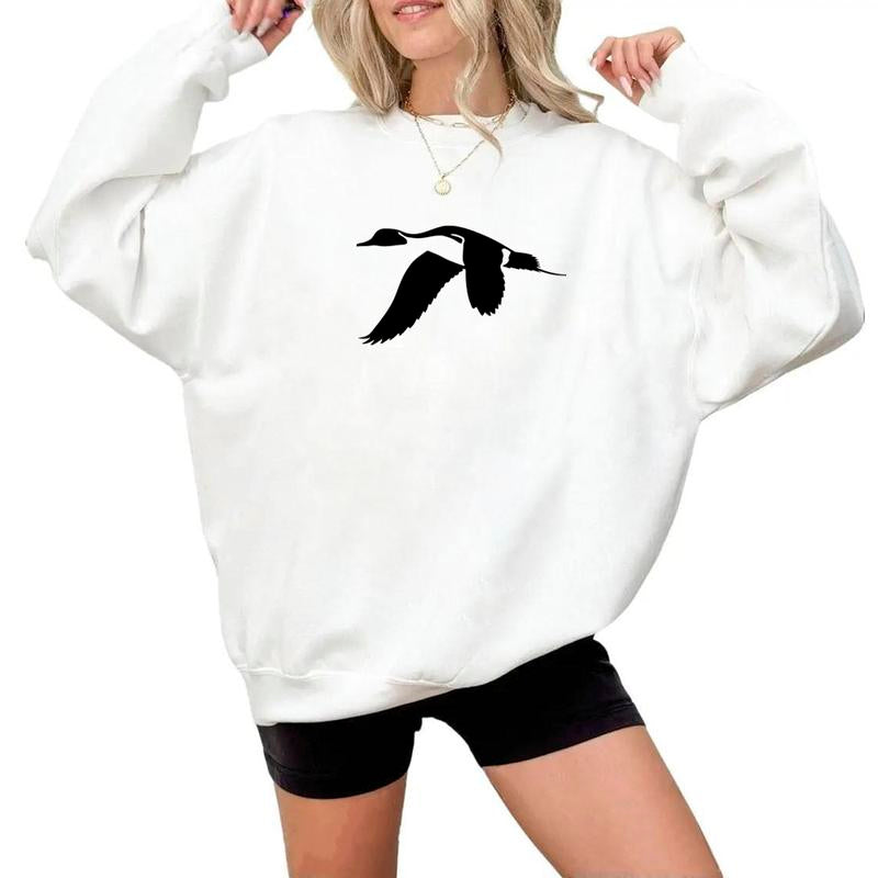 Vintage Mallard Duck Logo Minimalist Sweatshirt Pullover, Unisex Duck Hunting Season T-Shirt, Hoodie Cotton - Kiki of DC Styles Store