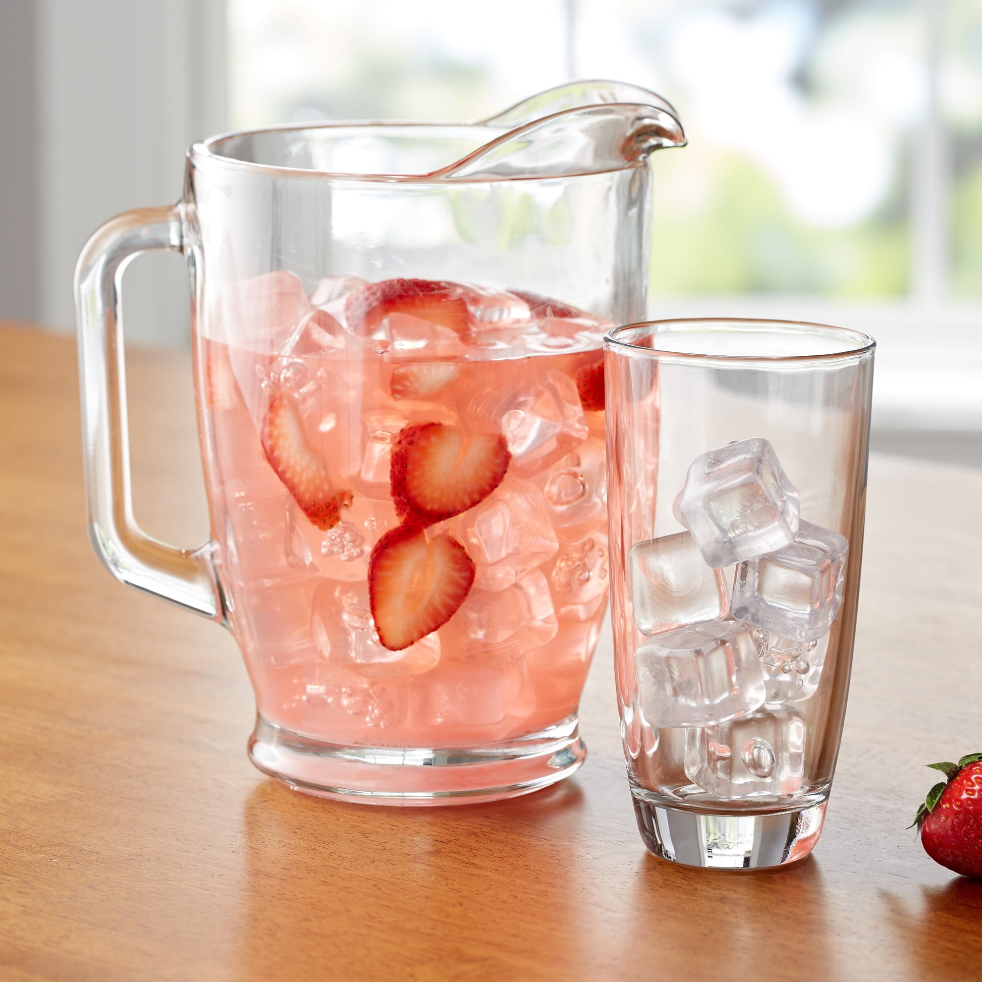 Elevate Your Entertaining with the Mainstays 7-Piece Clear Glass Pitcher and Cooler Glass Set