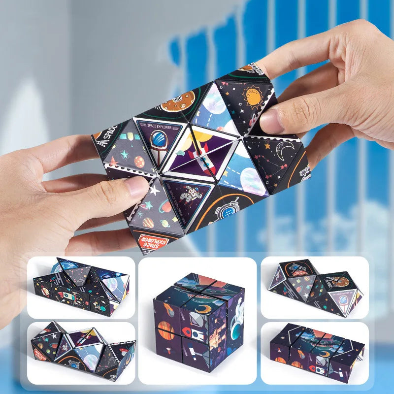 Shape Shifting Box Geometric Changeable Magnetic Magic Cube 3D Decompression Hand Flip Puzzle Kids Reliever Fidget Toy - Kiki of DC Styles Store