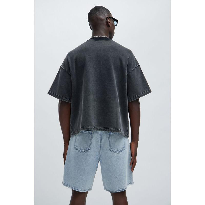 Kyle Black Wash Oversized Tee - Ultimate Comfort & Style