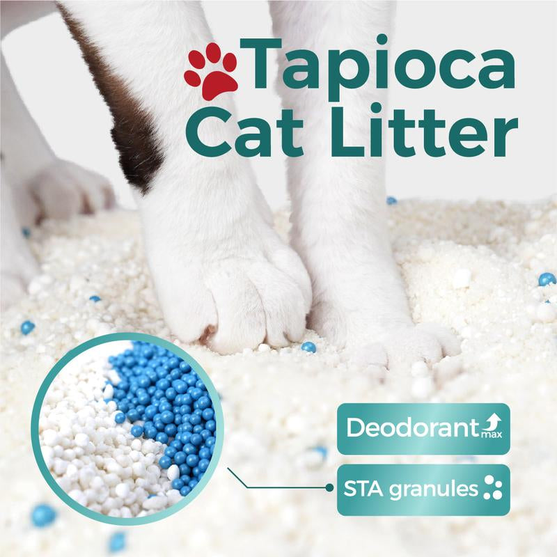 5.5Lb*3,Tapioca Cat Litter, Tofu Cat Litter, Kitty Litter,Odor Control Quick Clumping Low Dust ,Kitten Litter,Smart Litter Boxes Cat Litter,A Ideal Partner for Automatic Litter Boxes,Cassava Cat Litter,Flushable Cat Litter, - Kiki of DC Styles Store