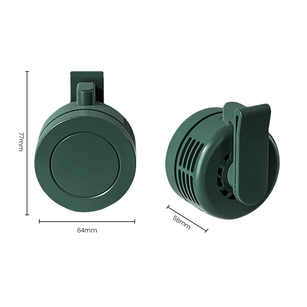 Portable Belt Clip On Fan 3 Speed Mini Summer Outdoor Cooler Totally Waist Clip Fan USB Rechargeable Pocket Fan 360 Degree
