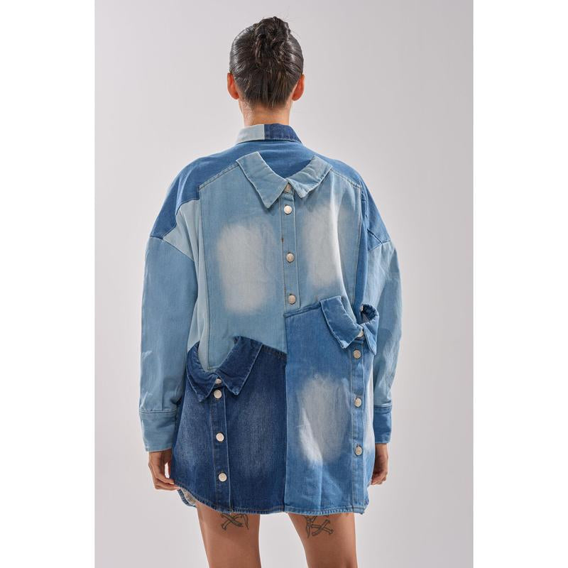 MONDAY BLUES DENIM MINI DRESS