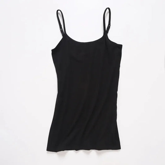 Sexy Camisoles Women Crop Tops Sleeveless Shirt Bralette Tops Solid Color Strap Skinny Vest Female Slimming Tanks Bra Underwear - Kiki of DC Styles Store