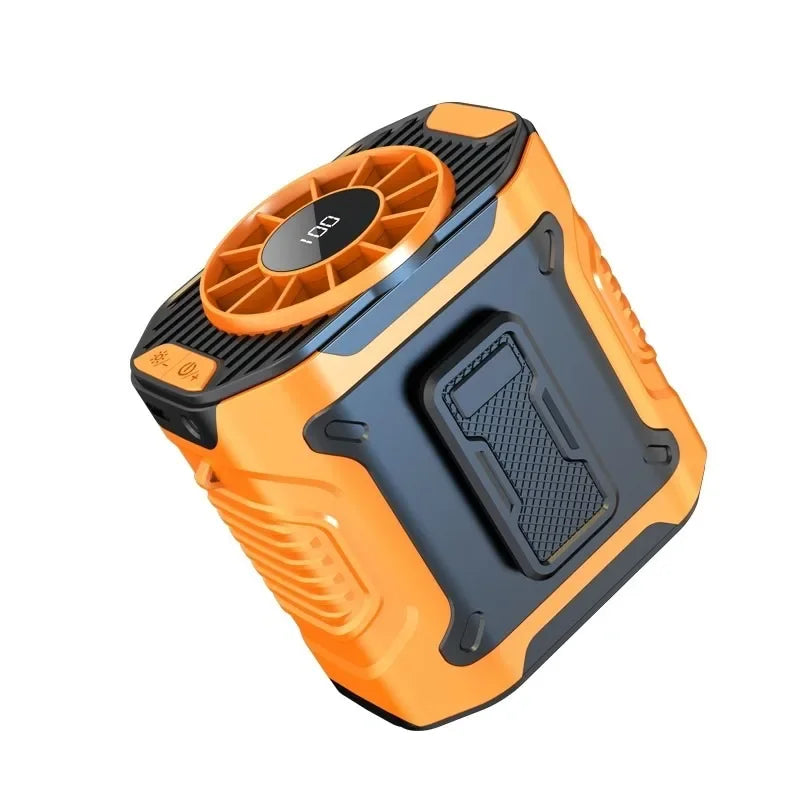 Eary Portable Waist Fan Clip 199 Speeds Wind Air Cooler Belt Fan with Light Lanyard Wearable Hands-Free Neck Fan for Outdoor