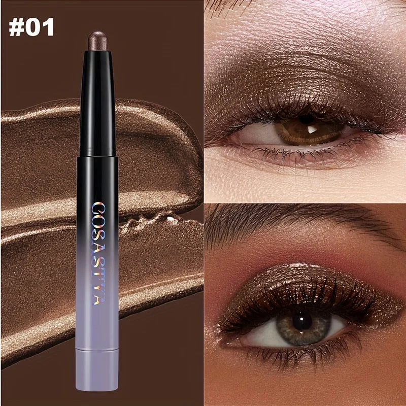Brown Neutral Metal Eye Shadow Stick, Magic Color Cream Shimmer Crayon, Eye Whitening Stick, Highlight Pen, Eyeliner Pen - Kiki of DC Styles Store