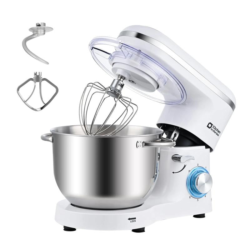 Kitchen in the Box 660W Tilt-Head Stand Mixer | 6.5QT Stainless Steel Bowl, 6-Speed Electric Food Mixer - Kiki of DC Styles Store
