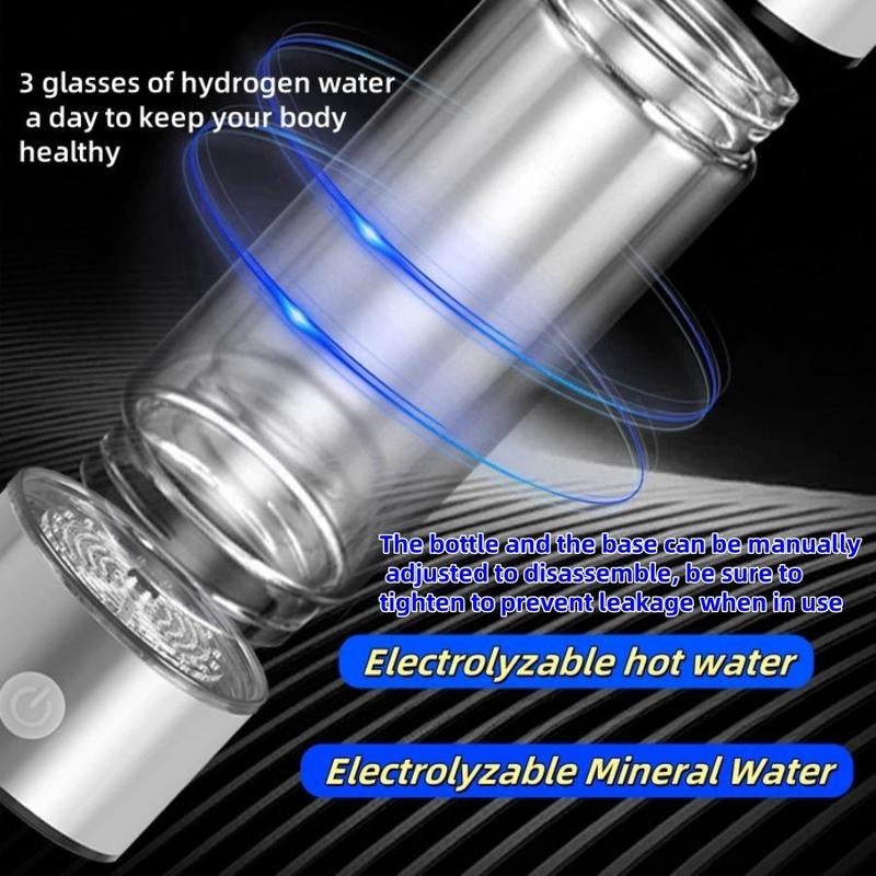 Hydrogen Water Bottle, USB Rechargeable Hydrogen Water Generator, Water Ionizer Machine, Drinking Supplies for Home, Office, Travel