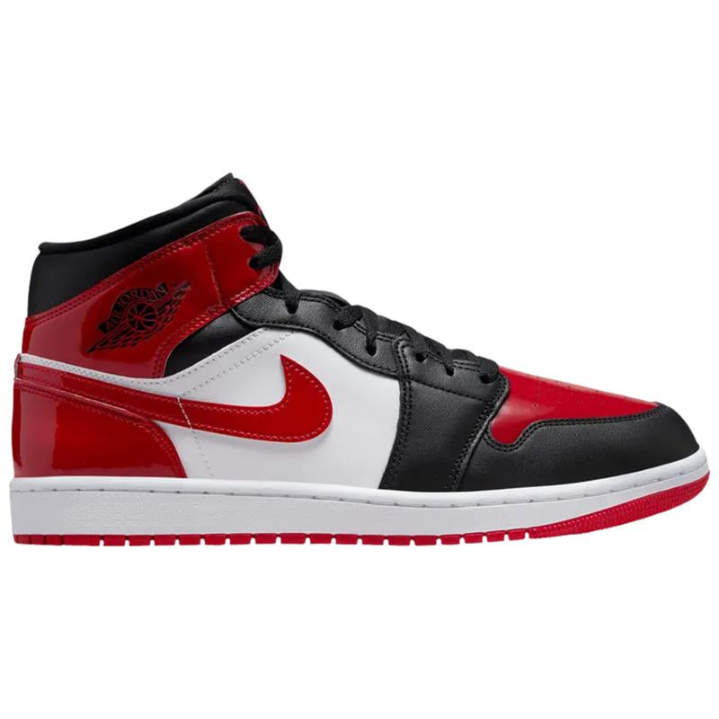 Step Up Your Style Game with the Nike Air Jordan 1 Mid SE Patent Bred Toe HV4091-006 - The Ultimate Men's Fashion Shoe!