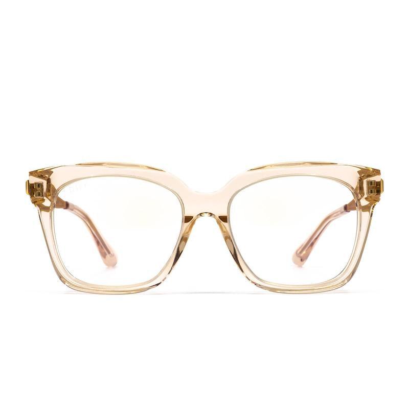 Experience Unmatched Style and Protection with the Bella XS – Blush Crystal & Blue Light Technology Glasses - Kiki of DC Styles Store