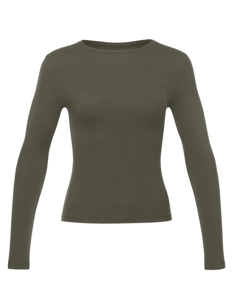 CRZ YOGA Long Sleeve Shirts for Women Soft Crew Neck Fall Basic Tight Tops Fitted Casual Going Out Tee Shirt - Kiki of DC Styles Store