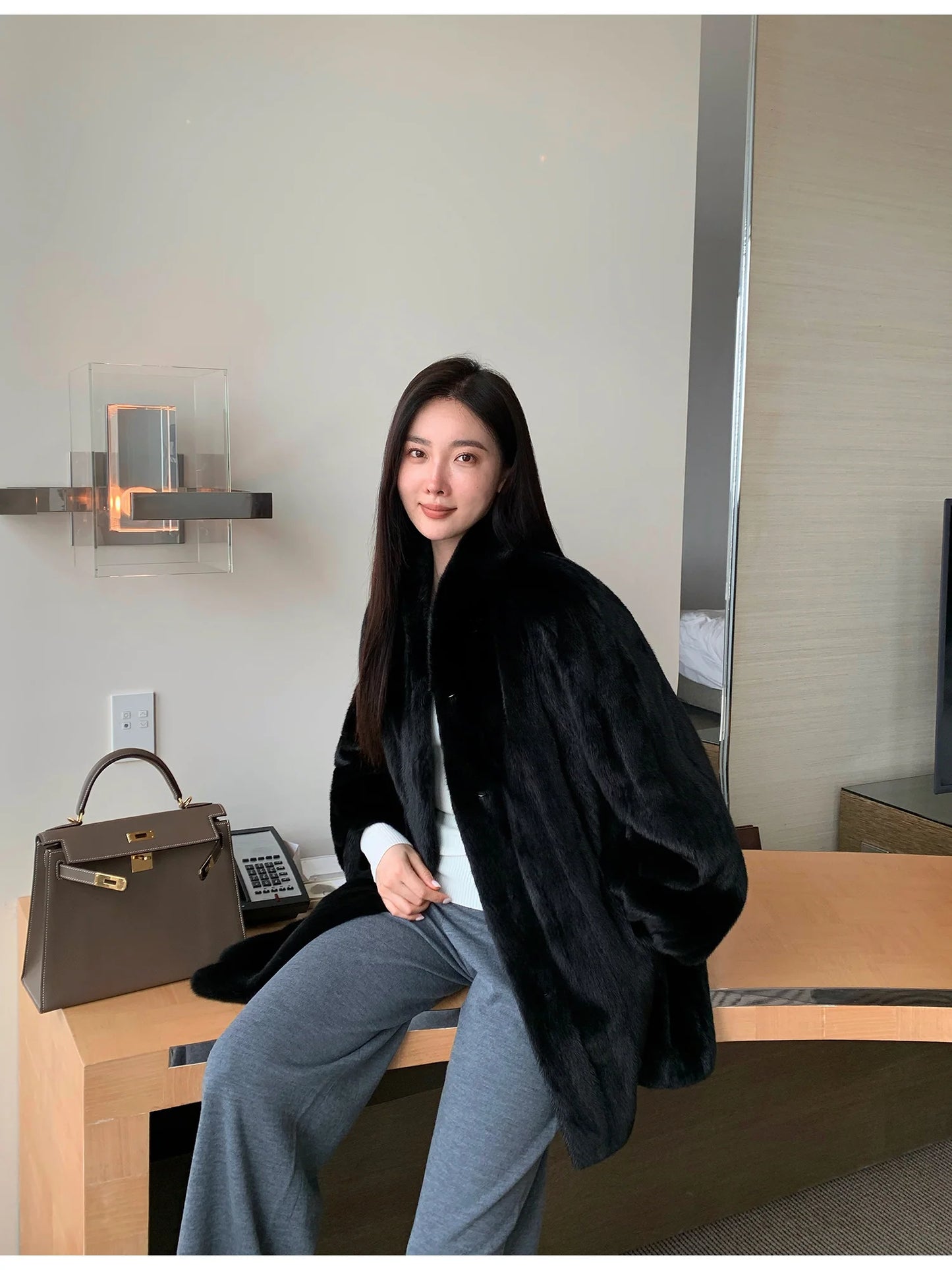 Meteor Variations Sable Fur Coat Women