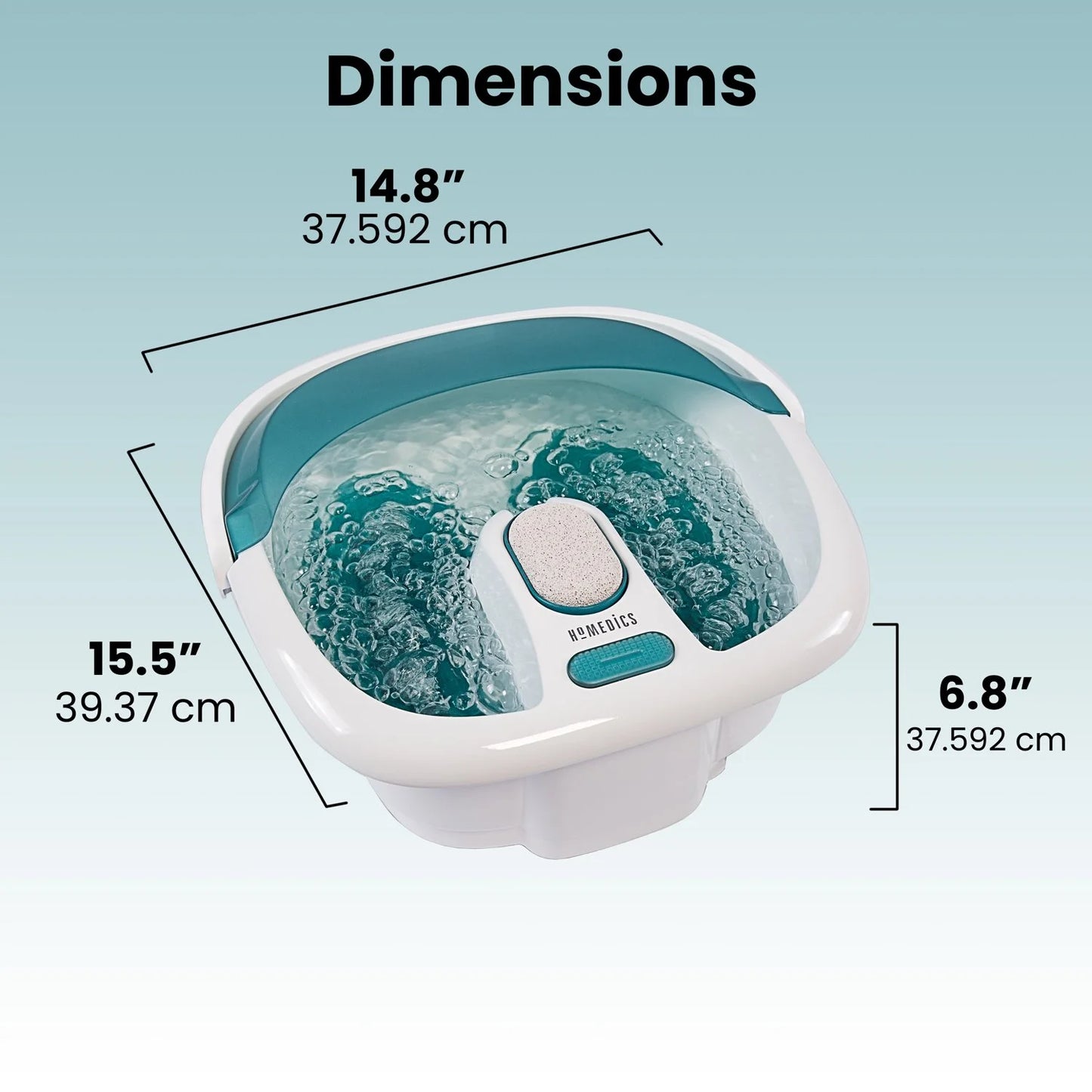 Bubble Spa Elite Footbath with True Heat Boost Power with a 2-In-1 Removable Pedicure Center That Includes a Pedicure Brush and a Pumice Stone, FB-450H - Kiki of DC Styles Store