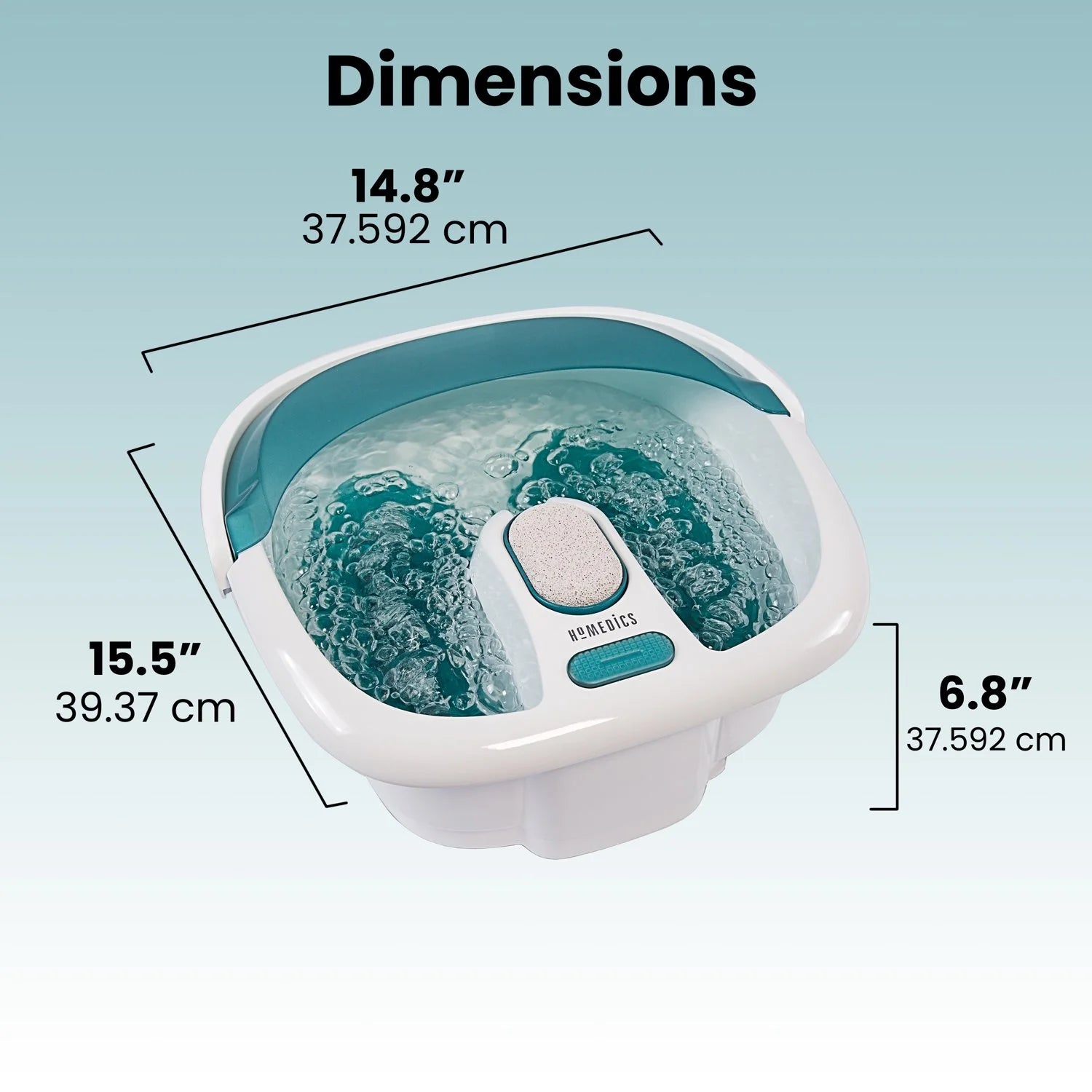Bubble Spa Elite Footbath with True Heat Boost Power with a 2-In-1 Removable Pedicure Center That Includes a Pedicure Brush and a Pumice Stone, FB-450H - Kiki of DC Styles Store