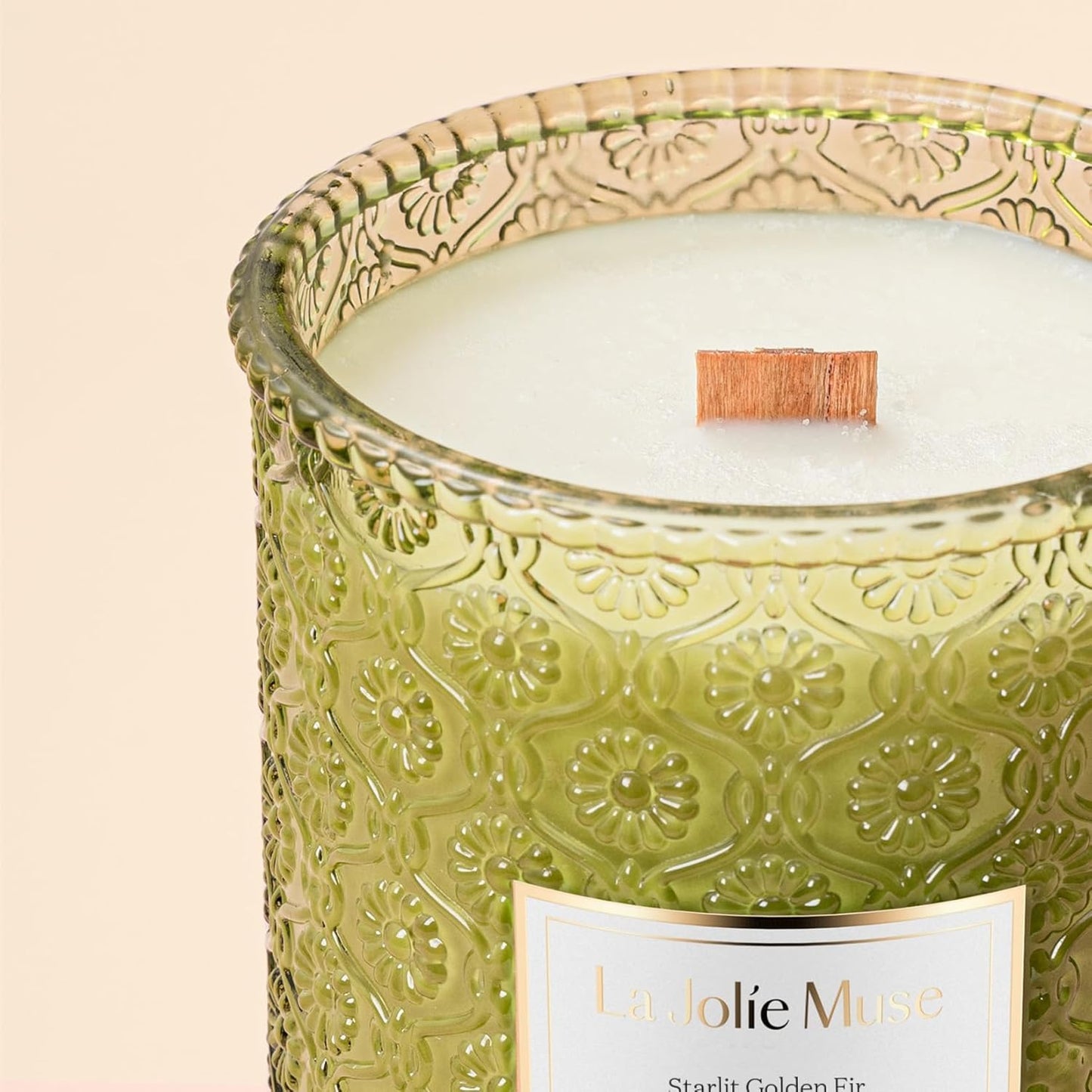 Fir & Cedarwood Candle, Christmas Candles for Home Scented, 19 Oz Large Wood Wicked Candle Gifts for Women&Men, 90 Hours Long Burning, Starlit Golden Fir - Kiki of DC Styles Store