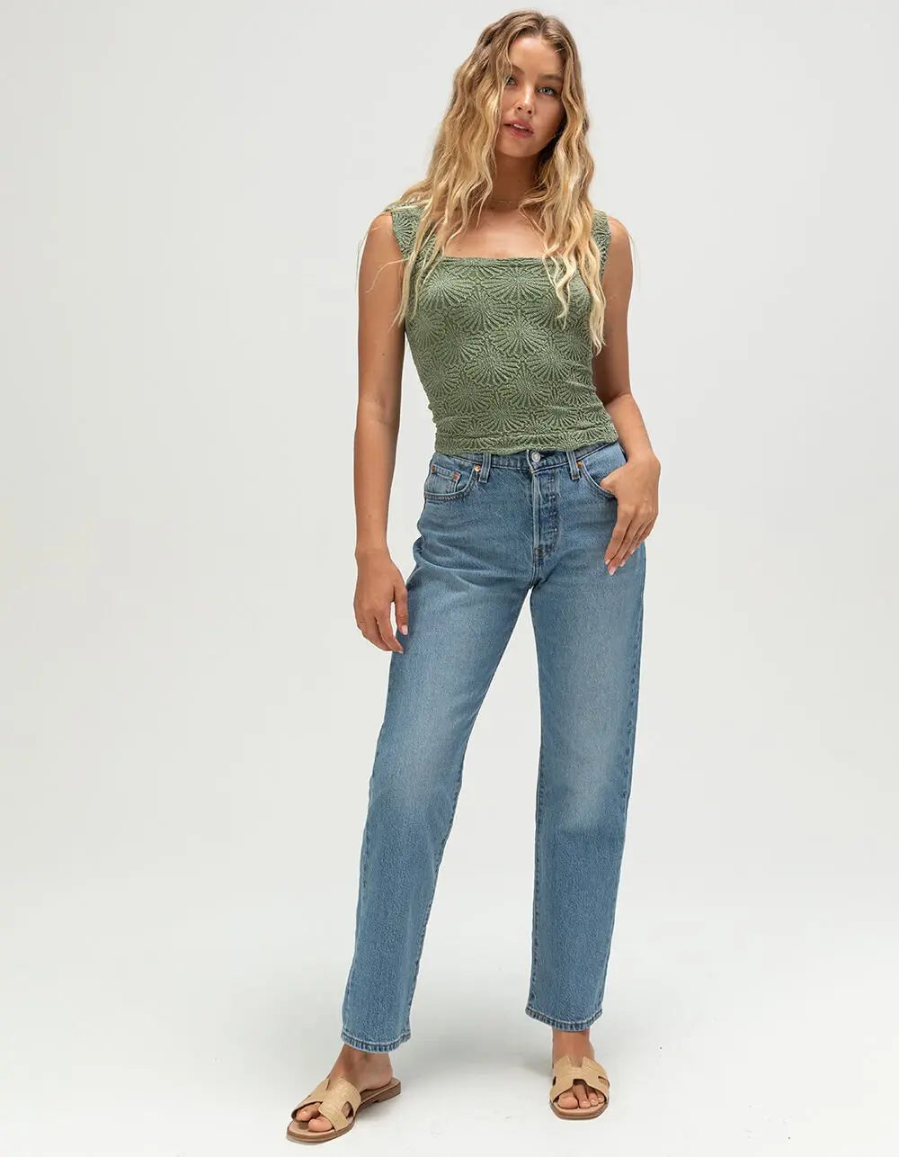 Elevate Your Style with LEVI'S Premium 501 Curve Womens Jeans in Lucid Dream
