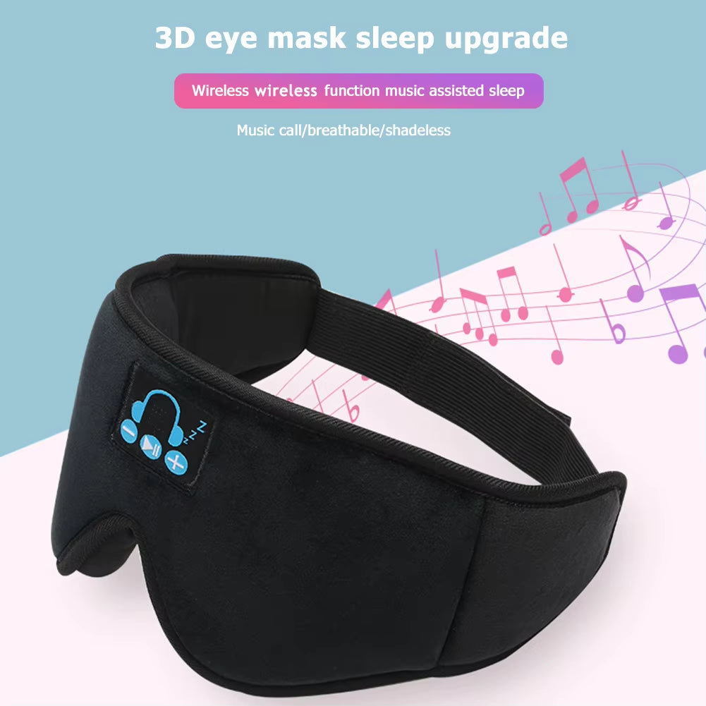 Sleep Headphones 3D Bluetooth 5.0 Headband Sleeping Headphones Wireless Music Eye Mask Cover Sleep Earbuds for Side Sleeper - Kiki of DC Styles Store