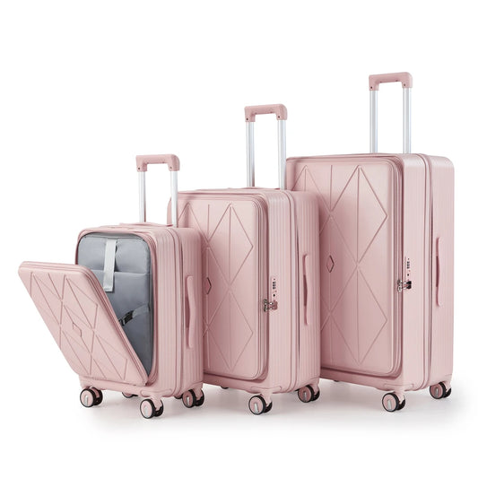Luggage Sets 3 Piece Expandable Carry on Luggage with TSA Lock Airline Approved 100% PC Hard Shell and Lightweight Suitcase