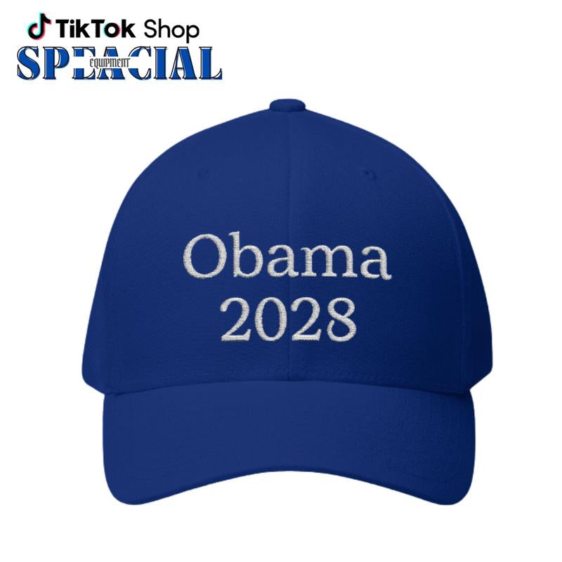 Embroidered Obama 2028 Hat - A Statement of Progressive Values and Resistance Against Fascism - Kiki of DC Styles Store