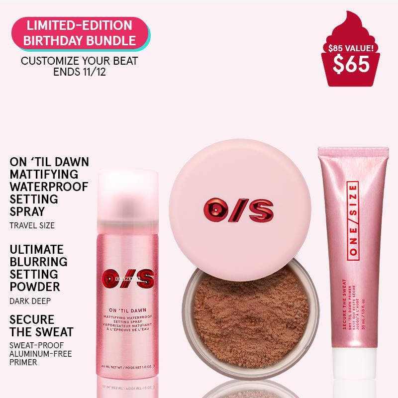 Limited Edition Build-A-Beat Birthday Value Set - Waterproof Setting Spray, Loose Setting Powder, Mattifying Primer, for Matte, Oil-Free, Longwear Makeup - Kiki of DC Styles Store