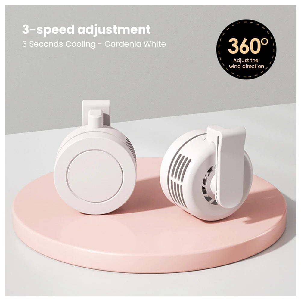 Portable Belt Clip On Fan 3 Speed Mini Summer Outdoor Cooler Totally Waist Clip Fan USB Rechargeable Pocket Fan 360 Degree