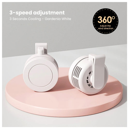 Portable Belt Clip On Fan 3 Speed Mini Summer Outdoor Cooler Totally Waist Clip Fan USB Rechargeable Pocket Fan 360 Degree