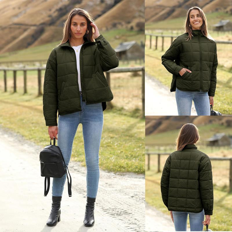 Ommig Women'S Oversized Quilted Lightweight Puffer Jackets Casual Padded Coat with Pockets - Kiki of DC Styles Store