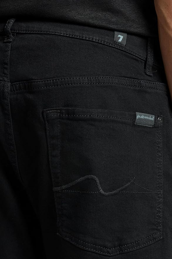 7 For All Mankind Men’s Straight Fit Jeans - Premium Black Onyx Denim Amazon