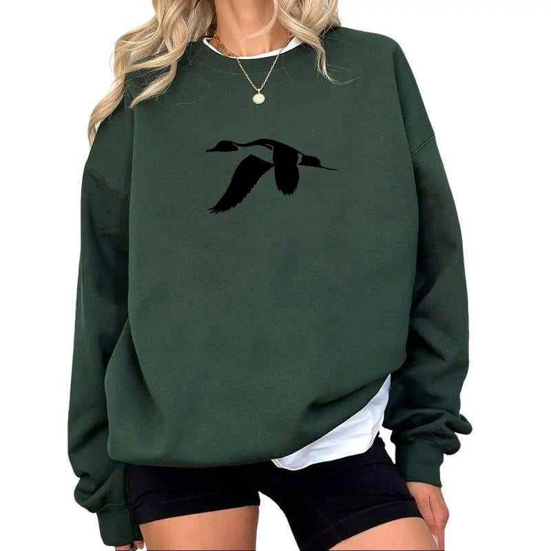 Vintage Mallard Duck Logo Minimalist Sweatshirt Pullover, Unisex Duck Hunting Season T-Shirt, Hoodie Cotton - Kiki of DC Styles Store