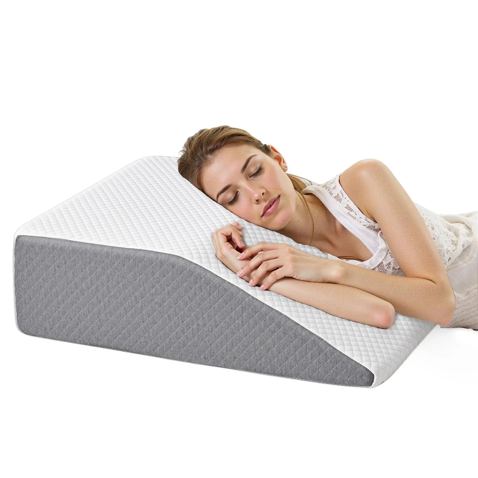 Ultimate Comfort Wedge Pillow for Sleep Apnea, Neck Pain Relief, and Back Support - Perfect for Post-Surgery Recovery and Acid Reflux Relief