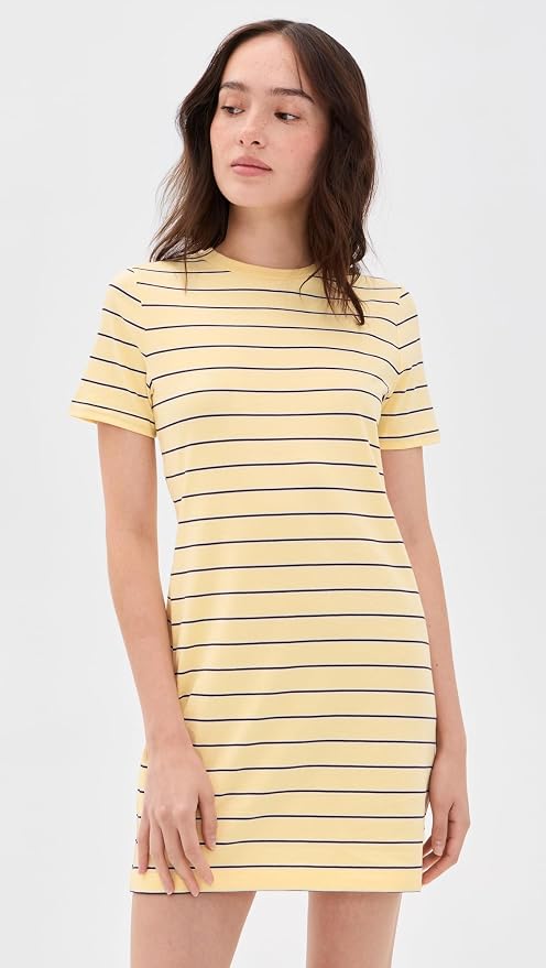 STAUD Women's Wade Striped Cotton Jersey Mini Dress - Monday Stripe Kiki of DC Styles Store