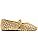 Larroudé Women's Verona Woven Macrame Gold Metallic Leather Mary Jane Flats Kiki of DC Styles Store
