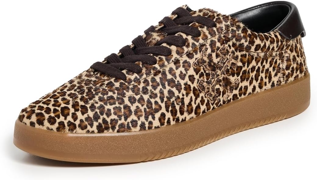 Tory Burch Women's Phoenix Leather Sneakers - Green Blanc & Leopard Multi & White Perfect Black Kiki of DC Styles Store