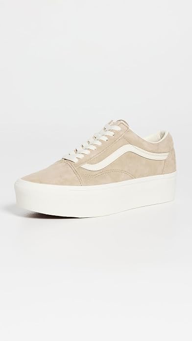 Vans Unisex Old Skool Stackform Pig Suede Platform Sneakers - Incense Neutral Kiki of DC Styles Store
