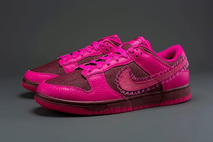 Nike Dunk Low Valentine's Day Women's Basketball Sneakers - Team Red/Pink Prime Nike