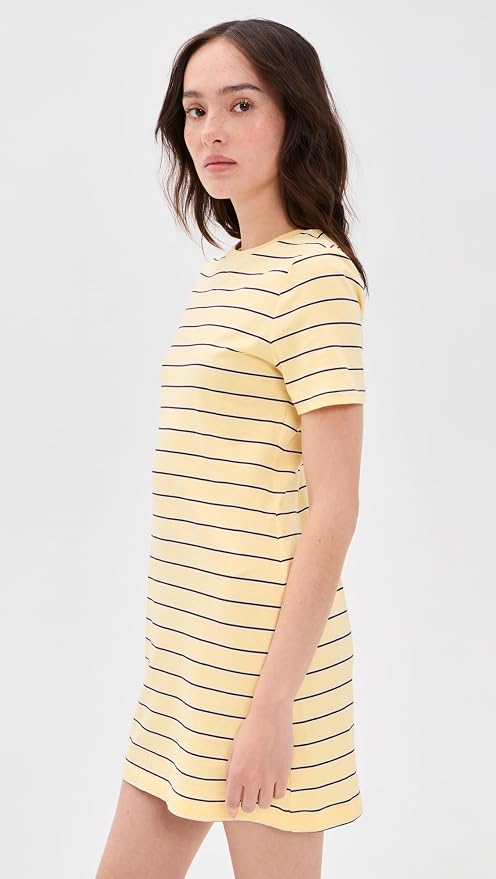 STAUD Women's Wade Striped Cotton Jersey Mini Dress - Monday Stripe Kiki of DC Styles Store
