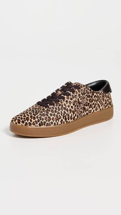 Tory Burch Women's Phoenix Leather Sneakers - Green Blanc & Leopard Multi & White Perfect Black Kiki of DC Styles Store