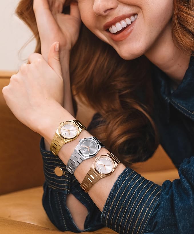 Movado Women's Bold Quest Mini Swiss Quartz Stainless Steel Watch (28mm Mid-Grey Dial) Movado